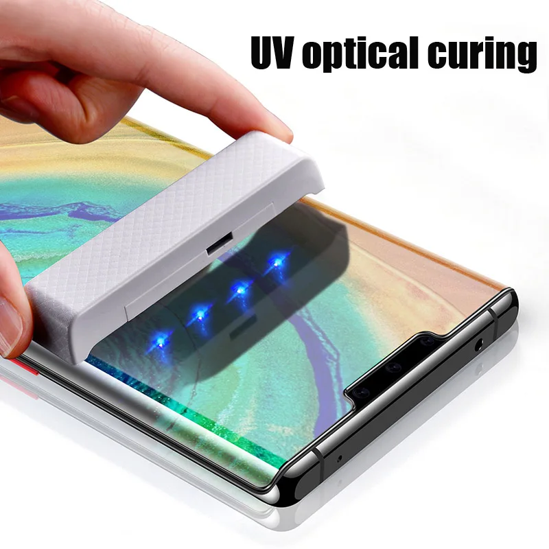 Clear Curved UV Liquid Full Glue Tempered Glass For Huawei Mate 30 P30 Pro lite For P20 Mate 20 pro lite screen protector