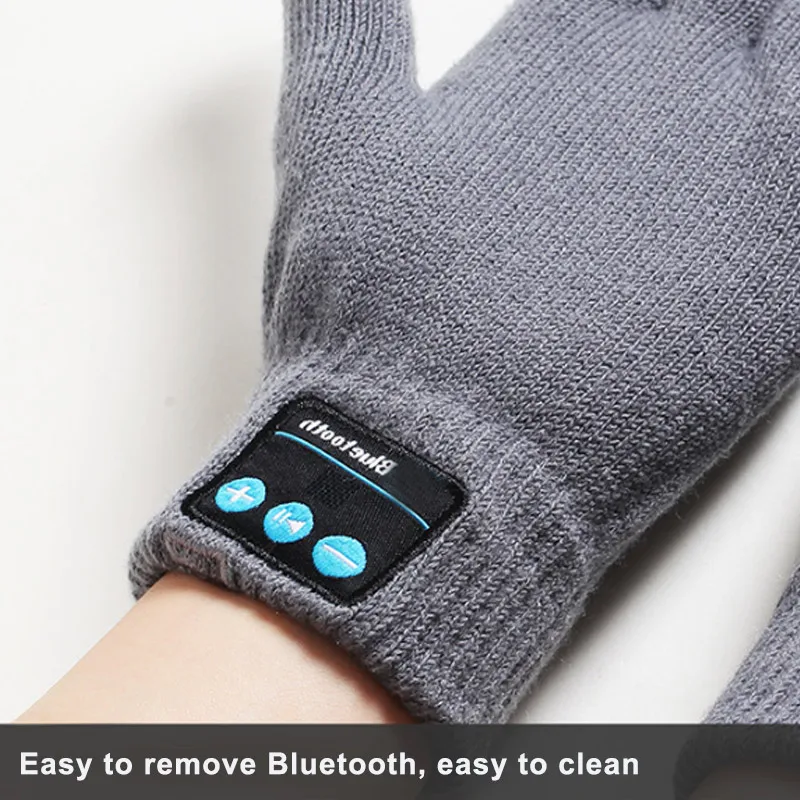 1 пара зимней перчатка для шитья сенсорный экран Bluetooth Говорящие перчатки Встроенный динамик микрофон QL
