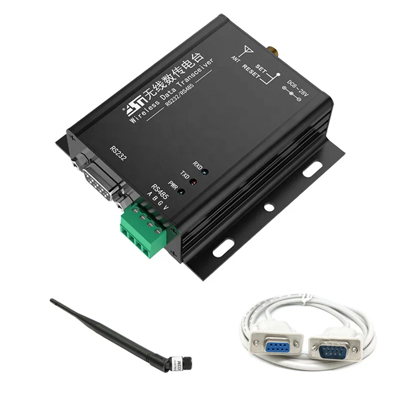 

2.4G RS232 RS485 2KM DTU full duplex wireless rs232 transmitter frequency hopping DTU data transfer unit
