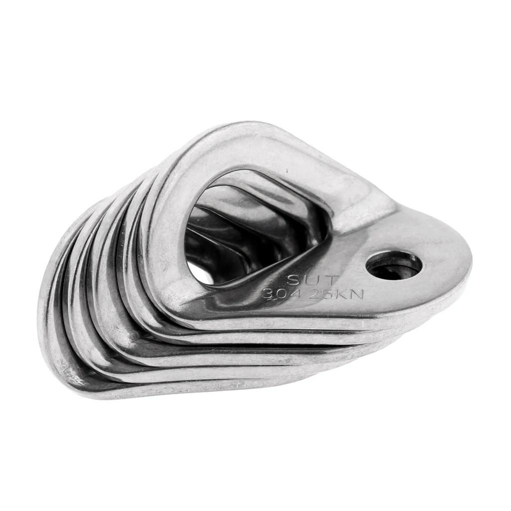5 Pieces Outdoor Rock Climbing Bolt Hanger Stainless Steel 25KN/5600Lb Climbing Accessories Rock Climbing Bolt Hangers