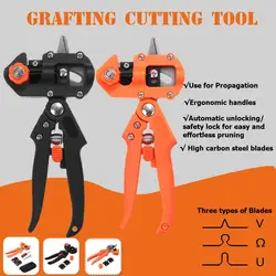 Черный оранжевый прививочный нож многофункциональный прививочный нож для фруктового дерева рассада ножницы для прививания комплект