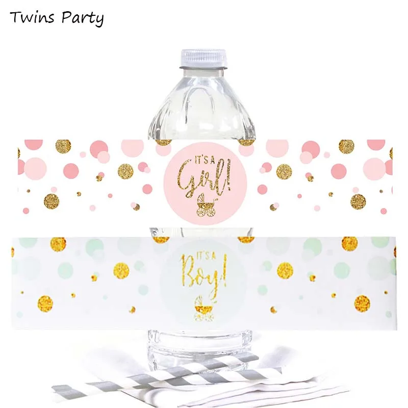 Близнецы вечерние 12 шт пол раскрывает стикер s Baby Shower новорожденный это мальчик