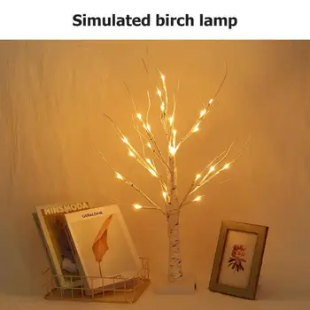 

24 LEDs Bonsai Birch Tree Light Touch Switch Home Decoration Night Lamp