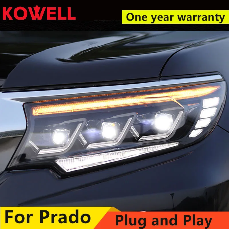 Головной фонарь для Toyota Land Cruiser Prado, фары Prado, светодиодный фонарь, DRL, светодиодный, автомобильные аксессуары