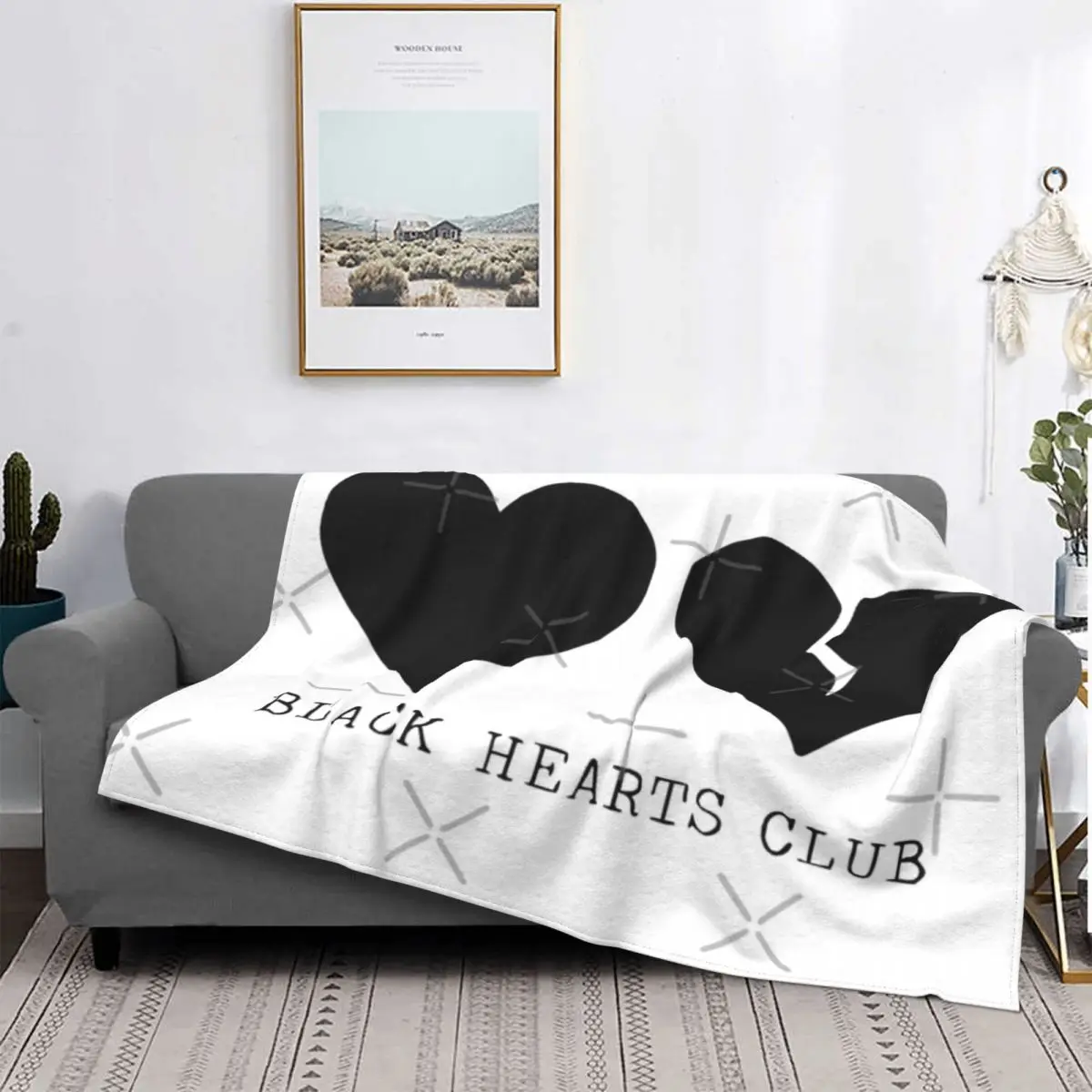 Yungblud Black Hearts Club Blanket Bedspread Bed Plaid Bed Plaid Sofa