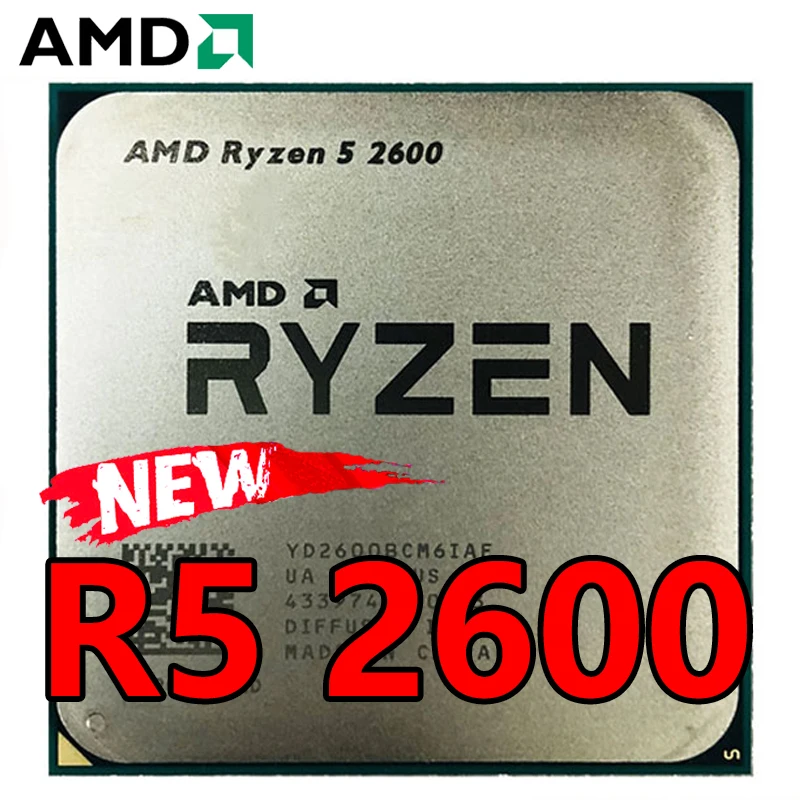Процессор AMD Ryzen 5 2600 для ПК центральный процессор компьютера 6 ядер 12 ГГц 65 Вт