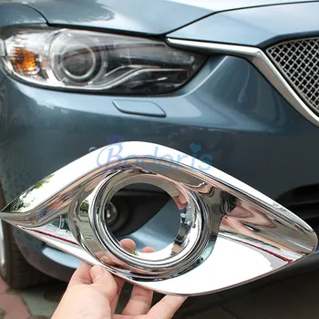 

Front Fog Lamp Cover Fog light Protector Trim Garnish Panel Chrome Car Styling For Mazda Atenza 2014 2015 Accessories