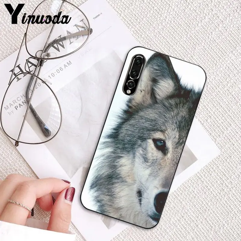 Чехол для телефона Yinuoda angry wolf Face для huawei P20 P30 P20Pro P20Lite P30Lite P Smart P10Lite