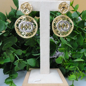 

Yuminglai 24K Dubai Costume Earrings Brazilian Earrings for Women FHK6586