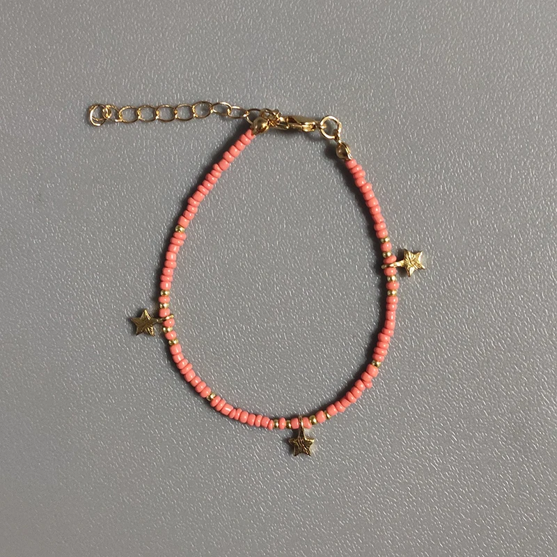 Exquisite Five-pointed Star Pendant Beaded Bracelet Bohemian Hand-made Multiple Color Options браслет для женщин Gift bracelet jewelry