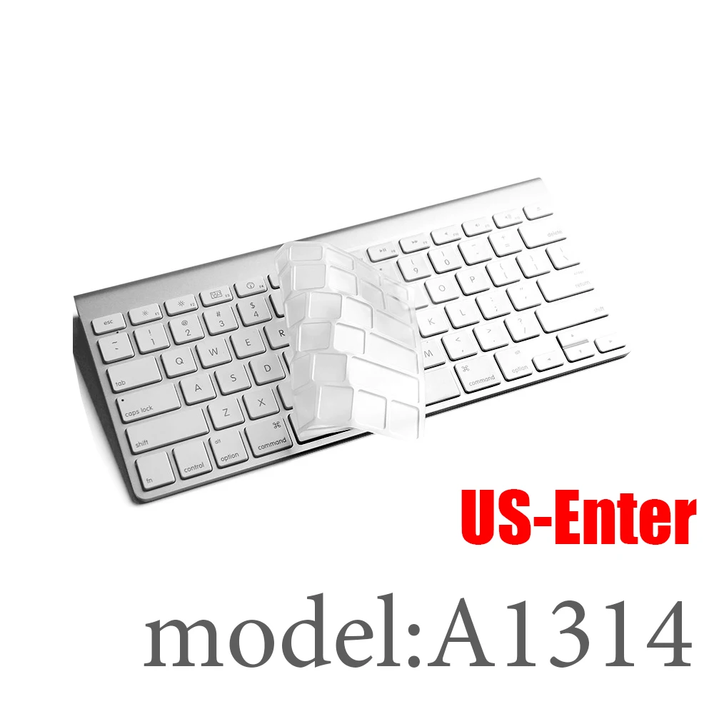 מחשב שולחני עבור מקלדת אלחוטית Bluetooth של Apple MLA22LL/ A1644 A1314 IMAC מכסה מגן סיליקון גרסה אמריקאית/אירופית
