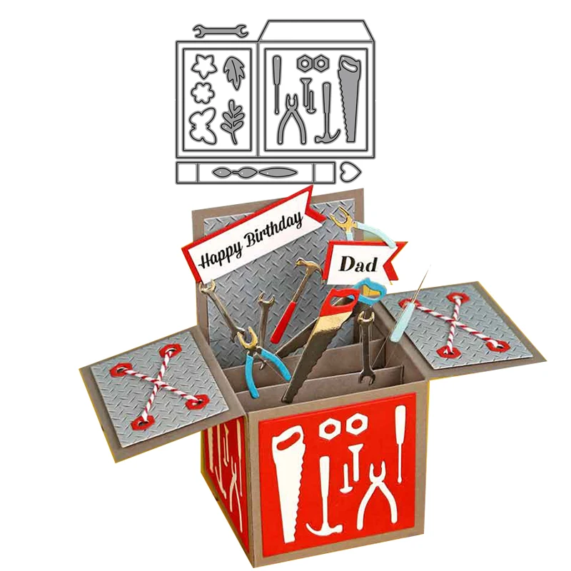 

JC Metal Cutting Dies for Scrapbooking Dies Toolbox Shape Stencil Handmade Paper Knife Card Making Model Craft 2019 Decoration