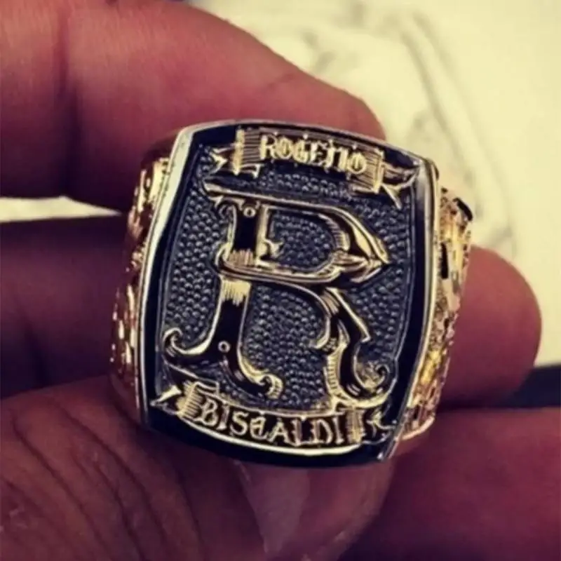 

Retro Letter r Pattern Ring Men's Ring New Fashion Metal Gold-Plated Domineering Ring Accessories Party Jewelry Size 7-12