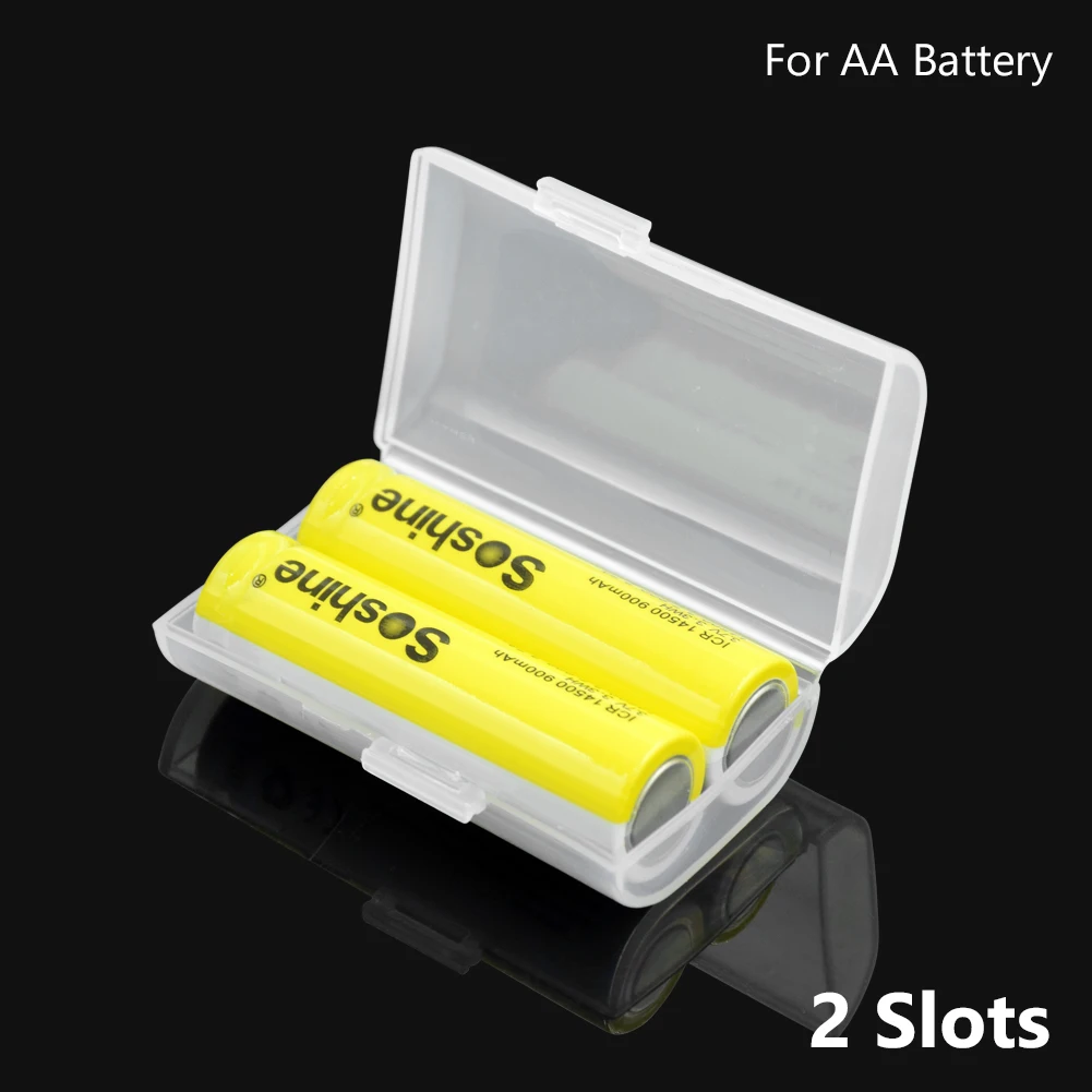 2 4 8 Slots Hard Plastic Battery Storage Boxes Case AA AAA Battery Holder Container Box With Clips For 2 4 8x AA/AAA Batteries remote battery Batteries