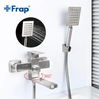 

FRAP stainless bathroom faucet with shower f32802