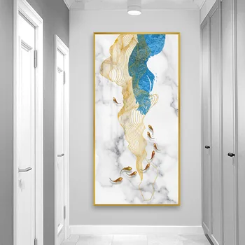 

YUJIE Free Shipping Decorative painting abstract lines vertical version Feng Shui hanging painting corridor mural XCjlh24