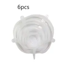 6 шт./компл. Мягкие силиконовые крышки микроволновой печи подогрева крышка холодильник Пластик Обёрточная бумага уплотнение крышки горячей блюда чаша