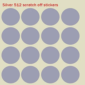 

1" Round Silver Scratch-off Stickers Perfect DIY Labels - Pack of 512 Silver Scratch Off Labels (Quarter size) for Kids, Gender