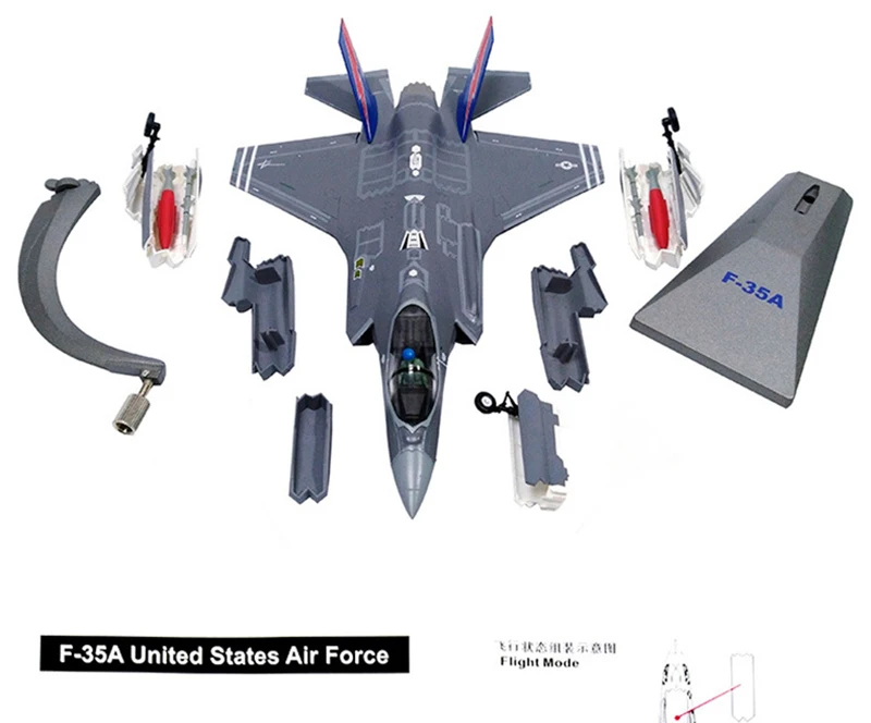 1/72 масштаб сплав самолета F-35 ВВС США F35A F35B F35C Lightning II Объединенный истребитель-бомбардировщик детские игрушки подарок для детей