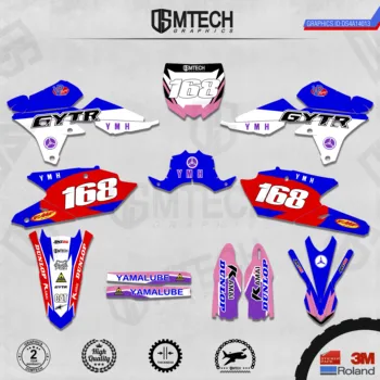 

DSMTECH Customized Team Graphics Backgrounds Decals 3M Custom Stickers For 14-18 YZ250F 15-18 YZ250FX WRF250 14-17 YZ450F 013
