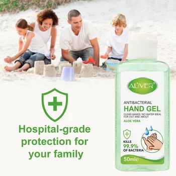 

50ml Hand Sanitizer Contains 75% Antibacterial Gel Alcohol Disinfection Portable No-clean Refreshing Hand Care for Child Adult
