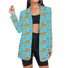 Terno feminino pizza impressão camuflagem blazers longo personalizado senhora jaqueta ternos mulher floral oversized roupas atacado dropshipping