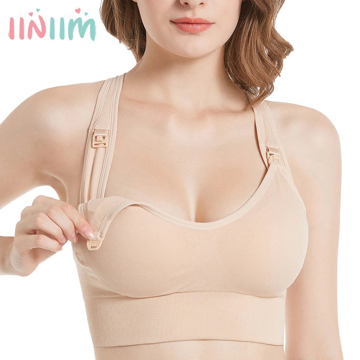 

Maternity Cotton Nursing Bra Breathable Breastfeeding Bras for Pregnant Women Bra Plus Big Size Breast Feeding Wire Free Bras
