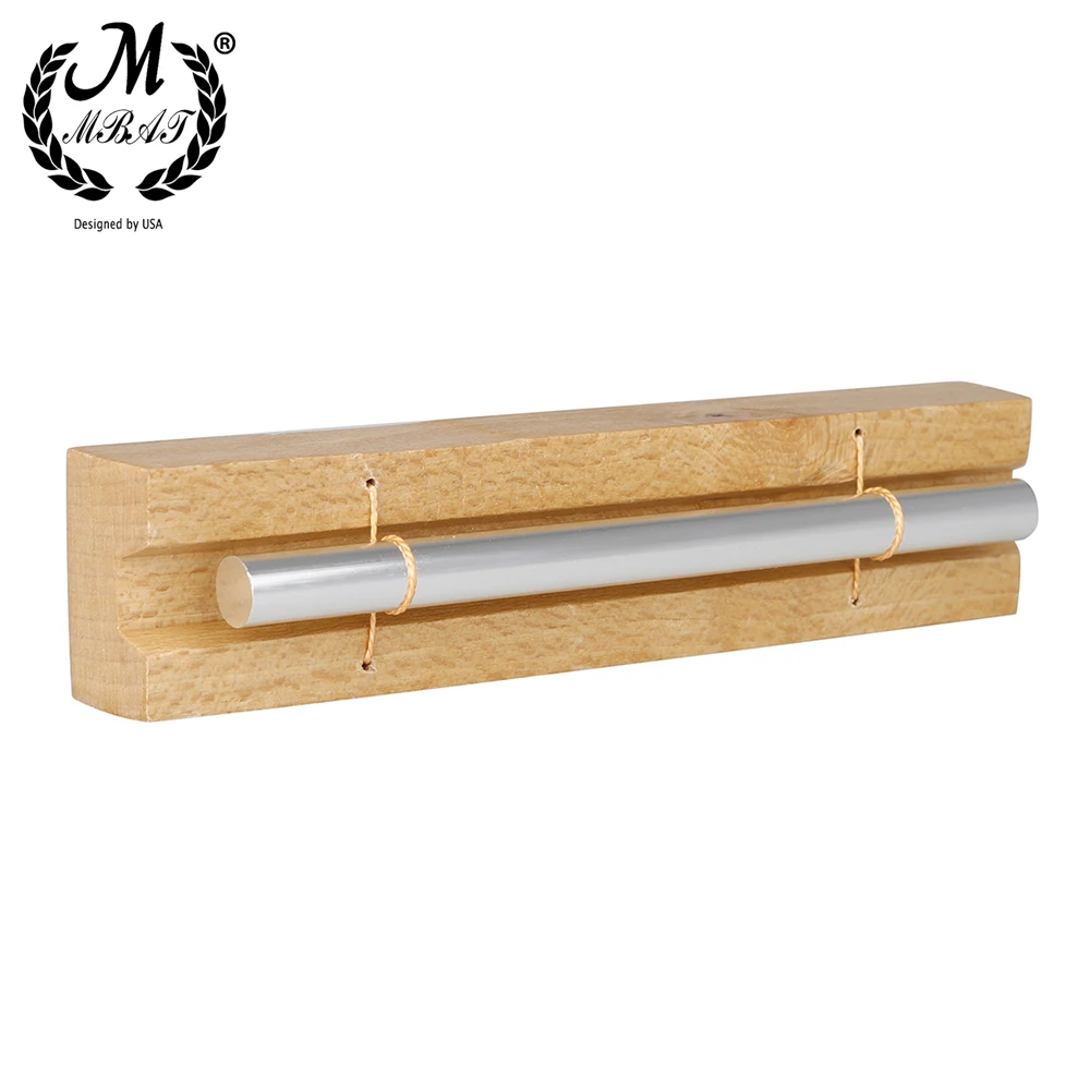 M MBAT 1-Tone Wind Chime Solid Wood Base Metal Sound Pillow With Drumsticks Children's Music Starter Toys Percussion Instruments