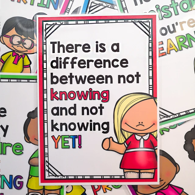 12 Pcs Set Bahasa Inggris A4 Besar Plastik Kartu Pertumbuhan Pola Pikir Motivasi Pendidikan Poster Mainan Untuk Anak Kelas Dekorasi Aliexpress