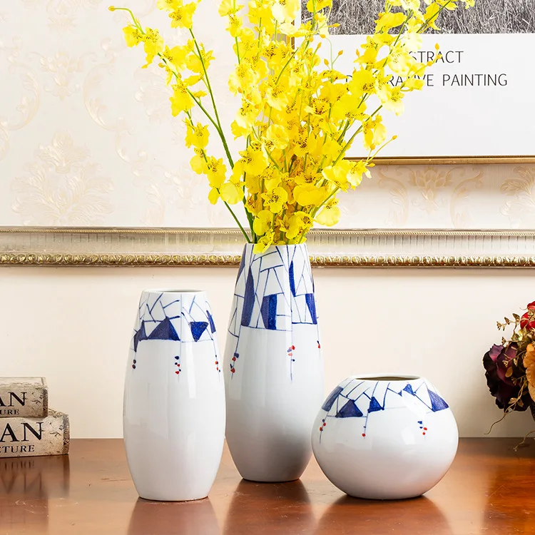 

Ceramic Vase Home Decoration Decoration Blue and White Creative Sample Crafts Modern Minimalist Vase Decoration Home