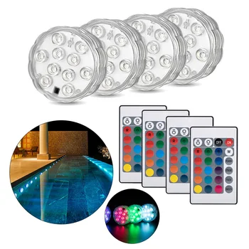 10 Led Remote Controlled Rgb Submersible Light Battery Operated Onderwater Night Lamp Outdoor Garden Party Vaas Kom Decor 10 Led Remote Controlled Rgb Submersible Light Battery Operated Onderwater Night Lamp Outdoor Garden Party Vaas Kom Decor