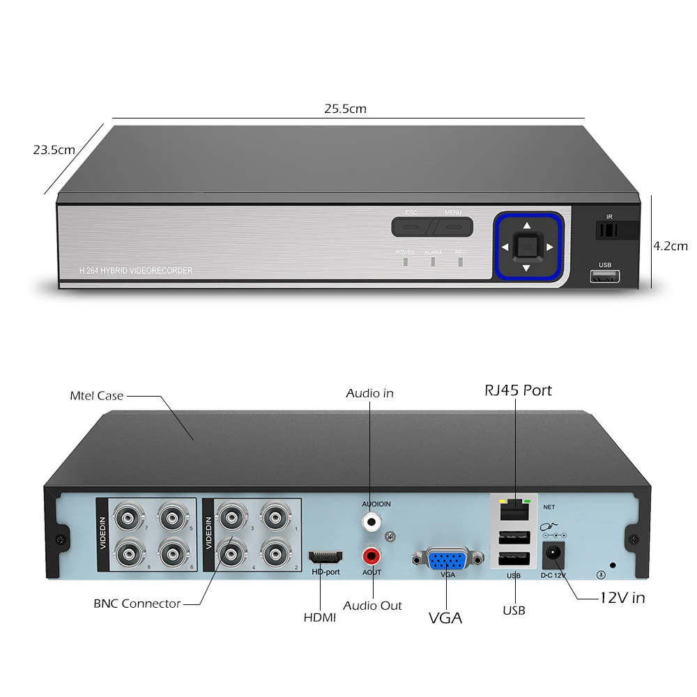 5MP AHD CCTV видео регистратор DVR 4CH 8CH безопасности NVR для аналоговых IP сетевых камер