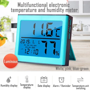 

1pcs Mini Digital LCD Indoor Convenient Temperature Sensor Humidity Meter Thermometer Hygrometer Portable Gauge