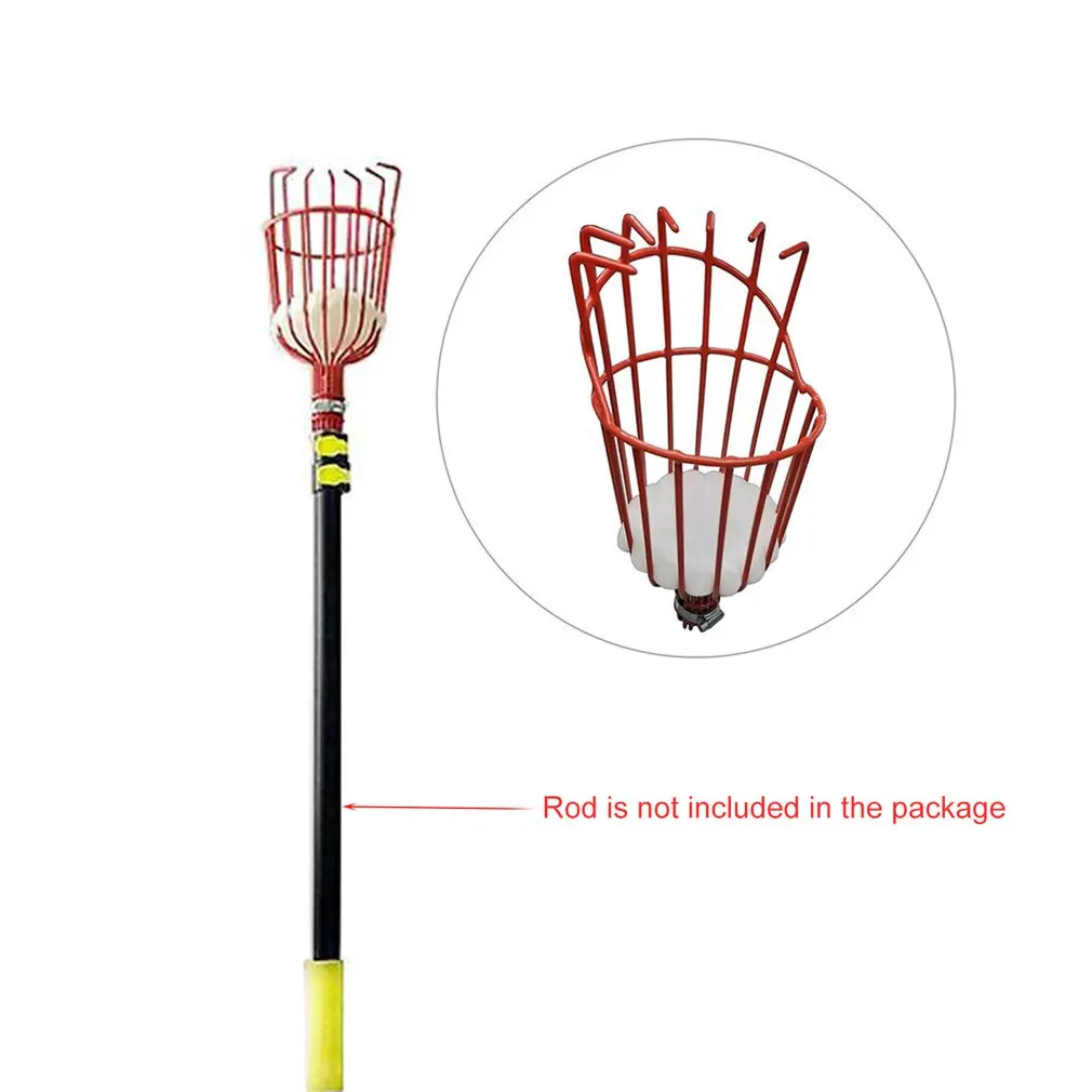 High-altitude Aluminum Deep Basket Fruit Picker Convenient Horticultural Fruit Picker Gardening Peach Picking Tools