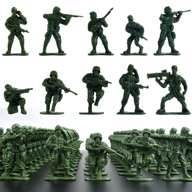 

100 Pieces 5cm Soldier 10-Style Military Soldier Model Toys Soldiers Set Two Warrior Soldier Model
