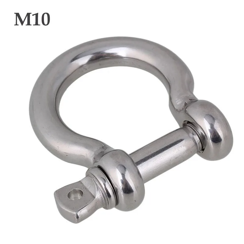 

M12 Silver 304 Stainless Steel Rustproof Screw Pin Anchor Bow Shackle Clevis European Style