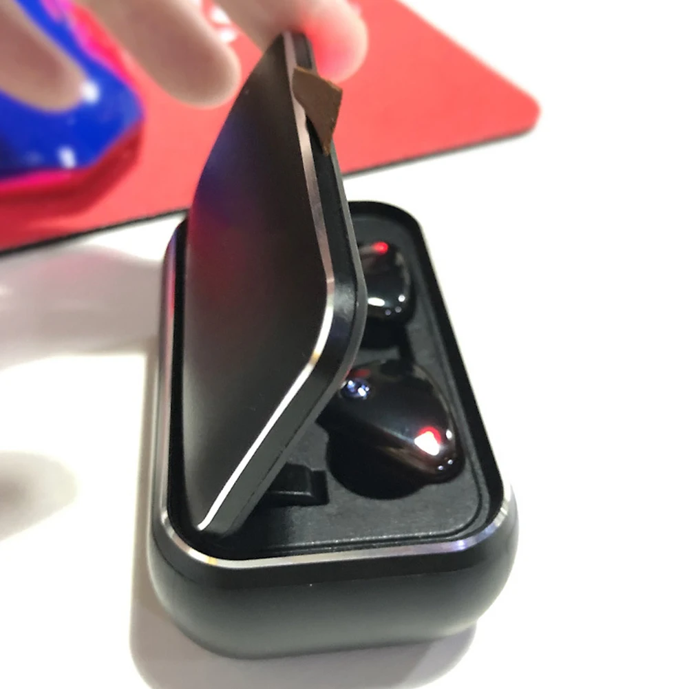 Водонепроницаемый Bluetooth гарнитура Перезаряжаемые двойной микрофон HD Мощность банк 3D стерео мини спортивные Беспроводной TWS 5,0 с порт для зарядки через чехол