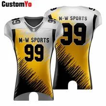 Индивидуальные v-образным вырезом пустые футбольные формы для взрослых Молодежная рубашка разных размеров дышащие спортивные американские футбольные майки