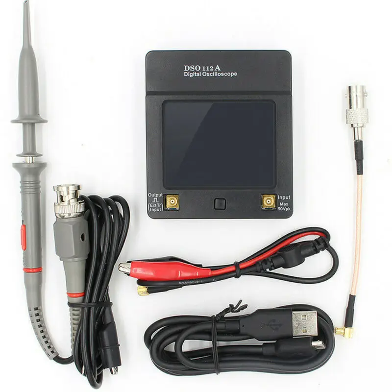

1 Kit DSO112A Digital Oscilloscope Portable Handheld TFT Multimeter Tester 2MHz 5Msps 2.7 * 3.1 * 0.7in Replacment