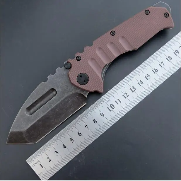 Eafengrow MDF-3, складные ножи с лезвием, вымытый камень, стальная ручка, 440 лезвие, Охотничий Тактический нож, Походный нож, EDC инструменты - Цвет: Коричневый