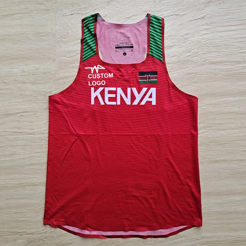 Nacional de Kenia para hombre, chaleco deportivo costuras para correr chaleco para atletismo, camiseta personalizable|Camisas informales| - AliExpress