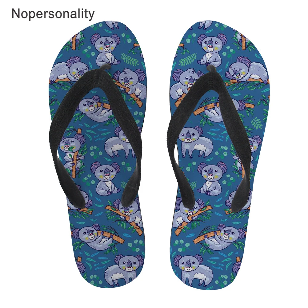 Nopersonality con estampado de Koala para mujer, Chanclas de playa únicas, chanclas de novedad|Chancletas| - AliExpress