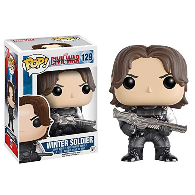 Funko POP Marvel Captain America: фигурки для гражданских войн игрушки зимнего солдата Bucky Barnes