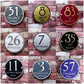 

Customized House number Modern Outdoor Frosted Plaque Acrylic Door Number Address Home Sign