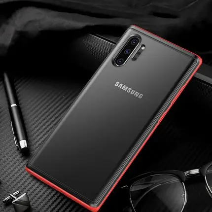

For Samsung Galaxy Note 10 Case Soft TPU edge+Hard PC Transparent Matte Protect Back Cover case for samsung note 10 plus 10pro