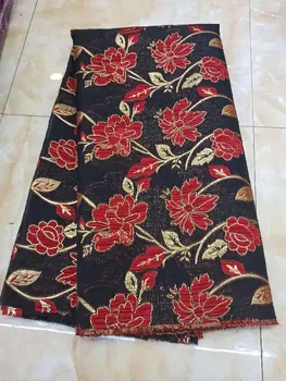 

High Quality Red And Gold Line Embroidery Lace Fabric 2020 New Design Gently Organza African Tulle Mesh Lace Fabric For Wedding