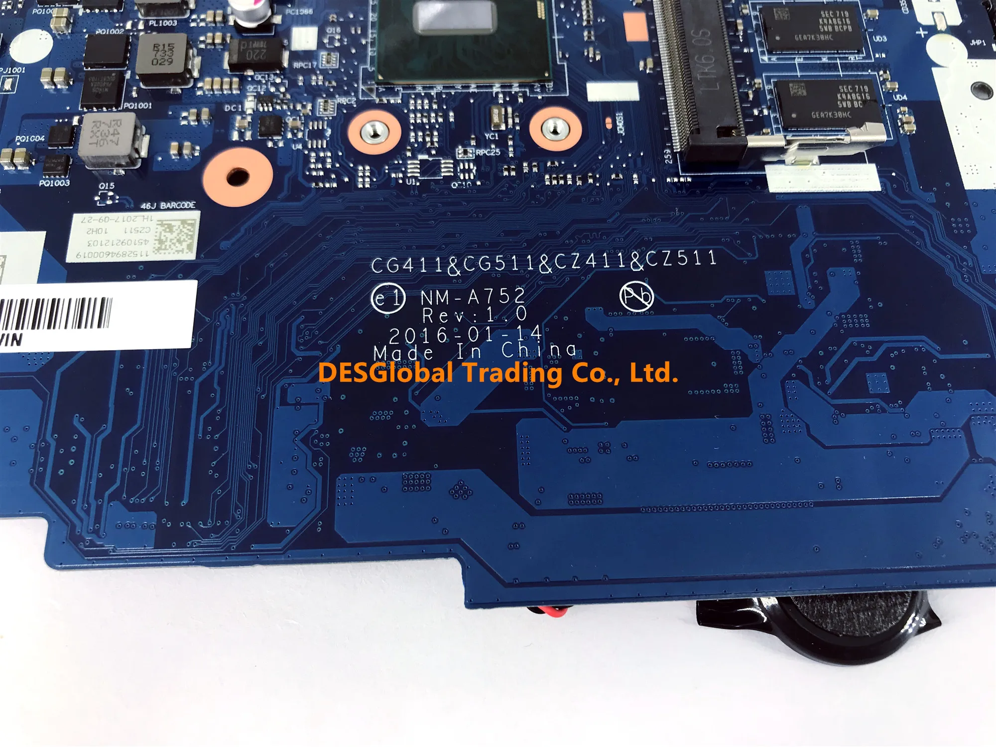price reduction  For LENOVO IDEAPAD 310-15ISK Laptop Motherboard CG411 CG511 CZ411 CZ511 NM-A752 I3-6100U Mainboard 