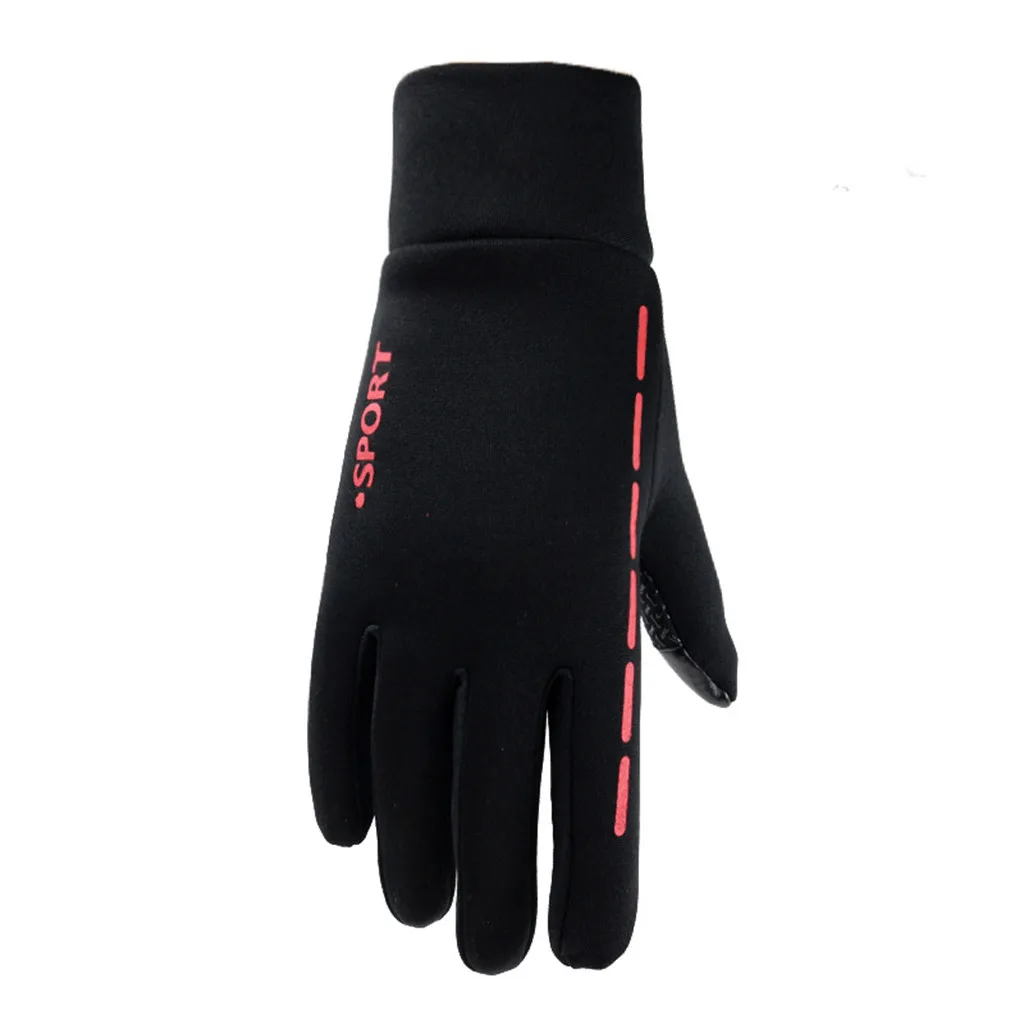 Мужские и женские перчатки, для использования телефона, с экраном, для спорта на открытом воздухе, для езды на велосипеде, для бега, перчатки с полными пальцами, зимние теплые перчатки# Zer