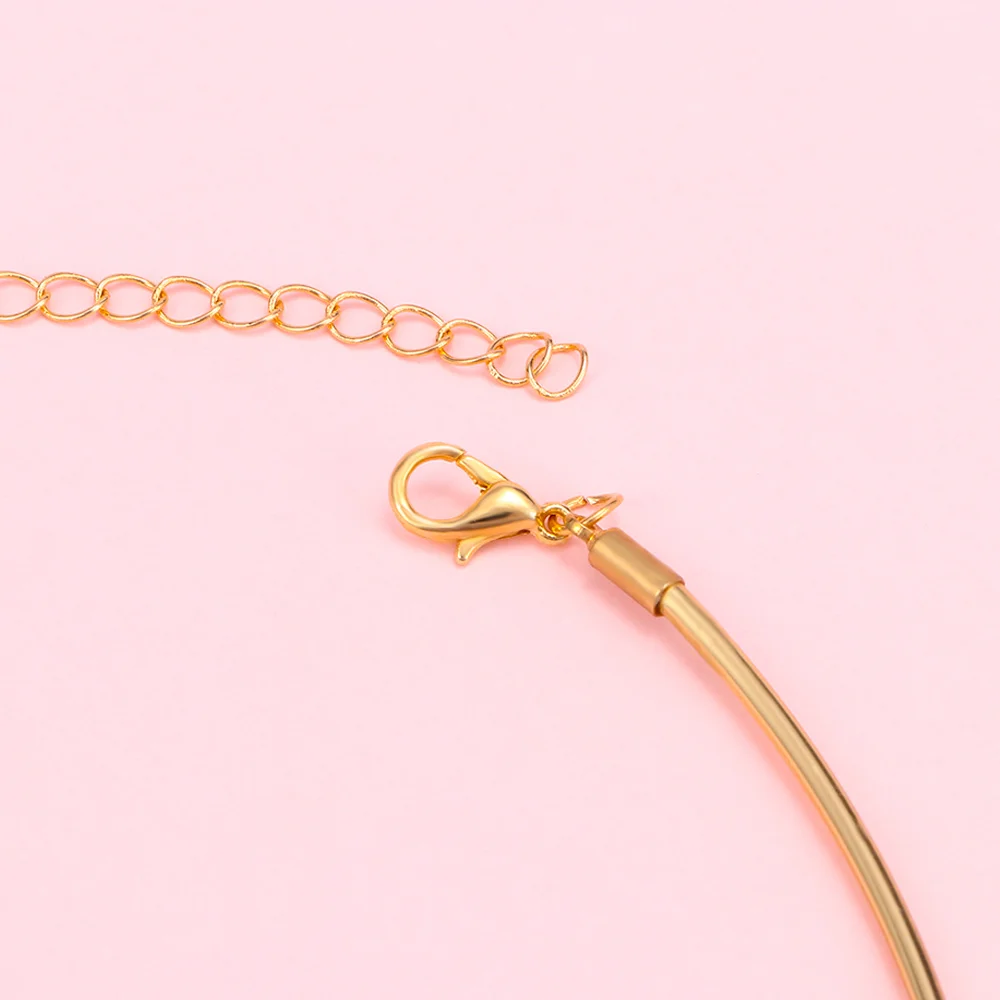 Тонкий чокер металлический нагрудное ожерелье Шея воротник обод кольцо открытые ожерелья в виде наручников для женщин мужчин Панк ювелирные изделия подарок