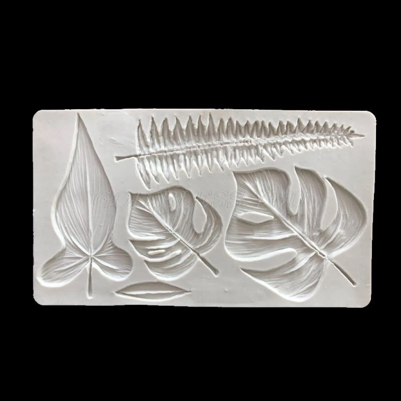 

Tropical Theme Cake Decorating Tool Palm Leaves Silicone Mold Clay Fondant Mold DIY Candy Sugar Cookies Chocolate Mold Baking